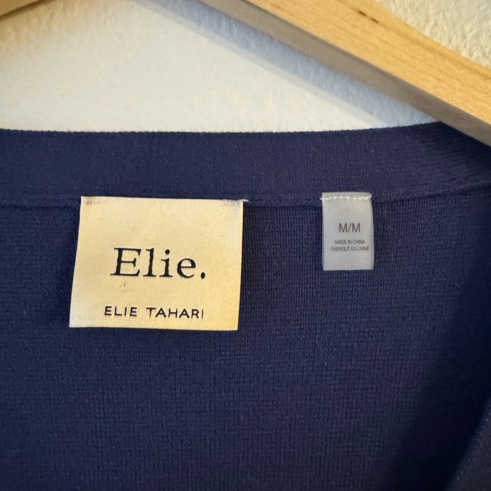 Elie Tahari Navy Blue Cardigan - Picture 3 of 5